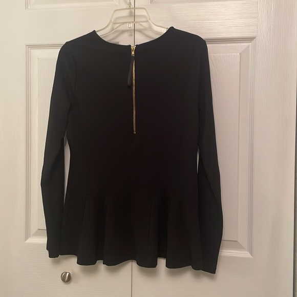 PHILOSOPHY Republic Clothing Black Dressy Top with Back Zipper & Flare Waist - Picture 4 of 11